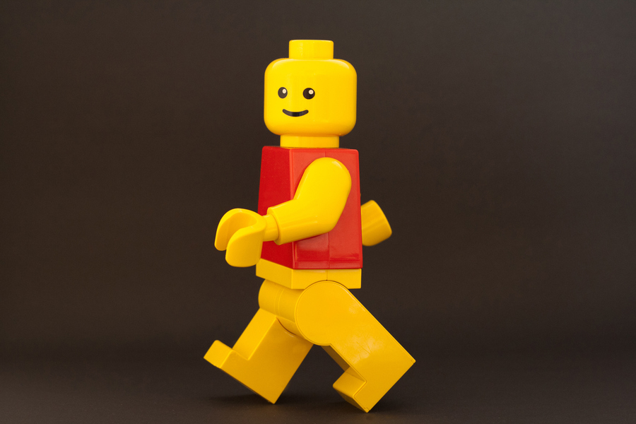 LEGO minifigure walking
