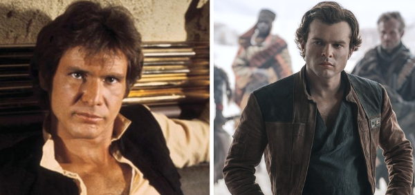 harrison ford versus Alden Ehrenreich playing Han Solo in Star Wars