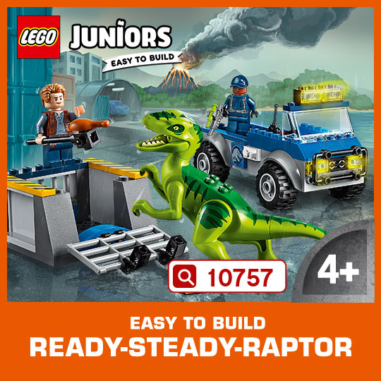 Introduce your child to the thrill of exploration and a LEGO® Juniors Jurassic World adventure
