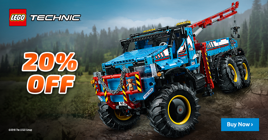 Get 20% off all LEGO® Technic™ and Power Functions sets, as well as the LEGO® BOOST Creative Toolbox and LEGO® MINDSTORMS® EV3, until the end of June!